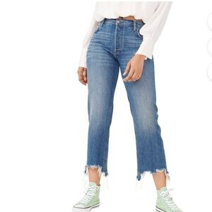 Free People We The Free The Maggie Mid Rise Straight Leg Jeans